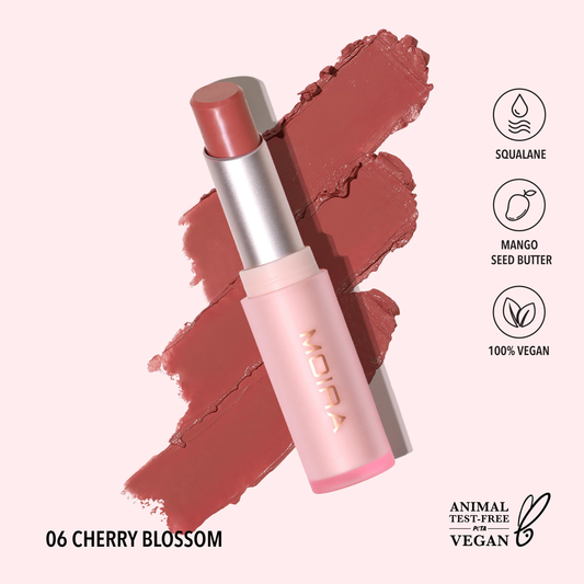 Balsamo Labial Con Color Signature Lipstick Cherry Blossom Moira